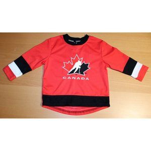 Canada Hockey Jersey Toddler Size 2T Red Color Shirt Kids Little Boys